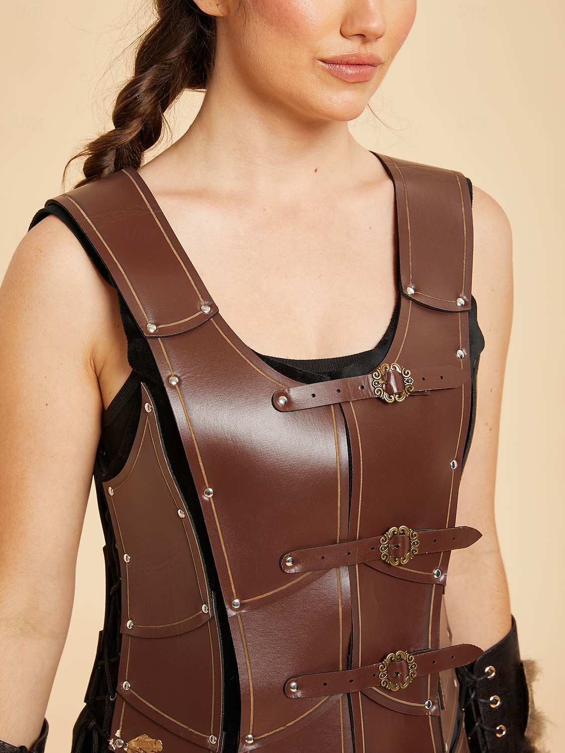 Medieval Renaissance Dress Armor Vest Warrior Shieldmaiden Barbarian Fancy Dress Women's Viking Fantasy Halloween Carnival Performance LARP Ren Faire Adults' Dress 2026 - $82.99 –P13