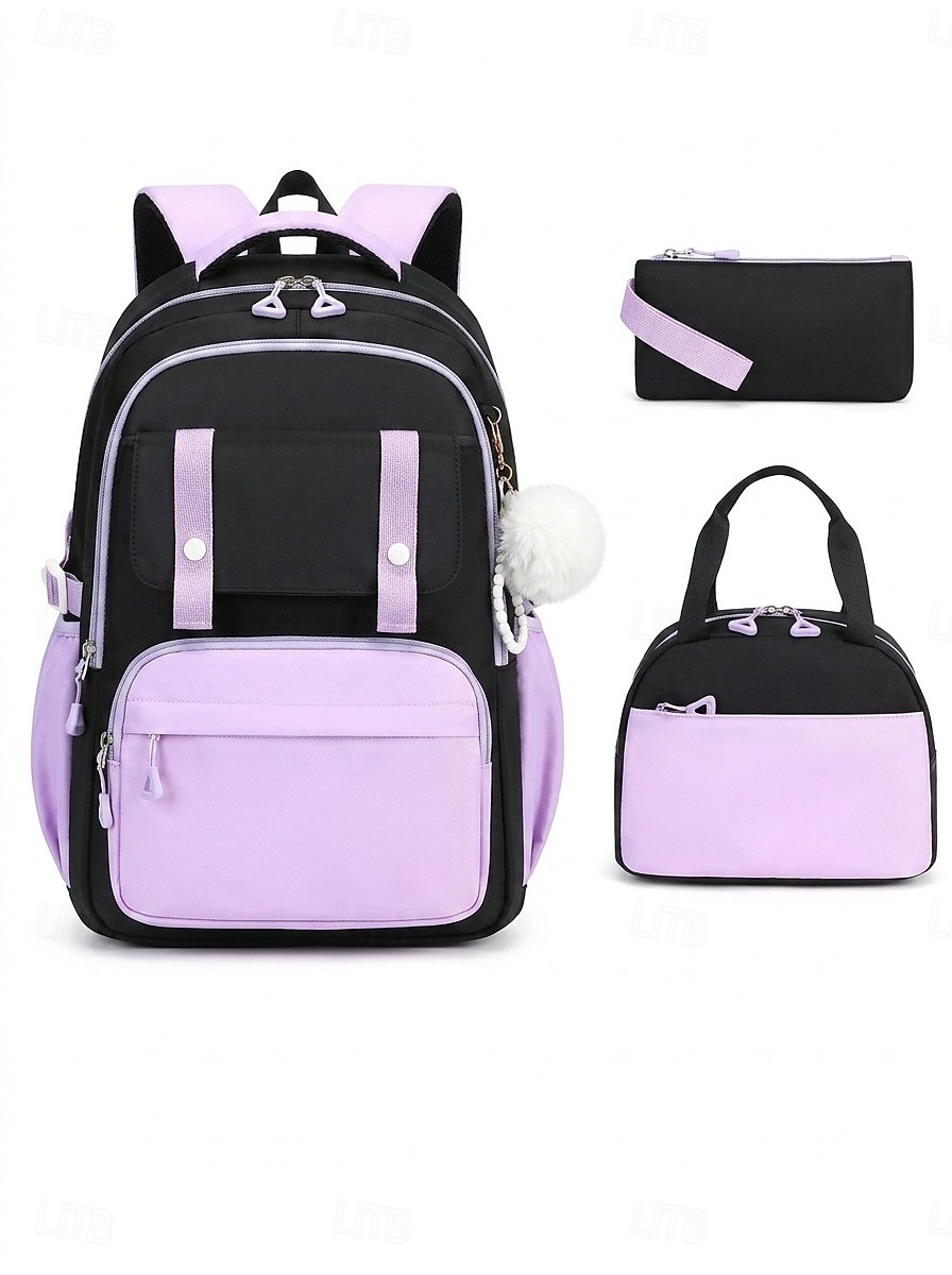 Girls Plaid Backpack for School, Large Capacity Multi Pocket Polyester Bookbag, Cute Pink Travel School Backpack with Laptop Compartment, Water Resistant for Elementary & Middle School 2026 - €42.99 –P1