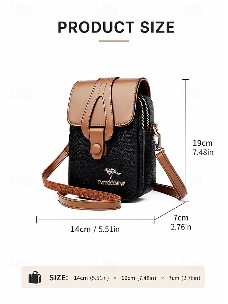 Women's Faux Leather Multi-Color Phone Crossbody Bag, Adjustable Strap, Multi-Compartment Mini Shoulder Purse for Travel, Vacation, Shopping, Walking and Everyday Use 2026 - $19.99 –P9