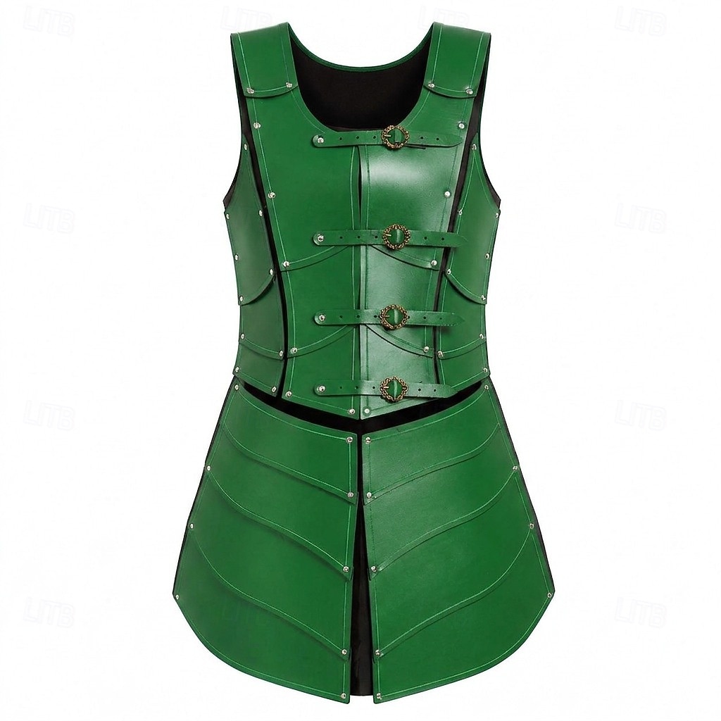 Medieval Renaissance Dress Armor Vest Warrior Shieldmaiden Barbarian Fancy Dress Women's Viking Fantasy Halloween Carnival Performance LARP Ren Faire Adults' Dress 2026 - $82.99 –P9