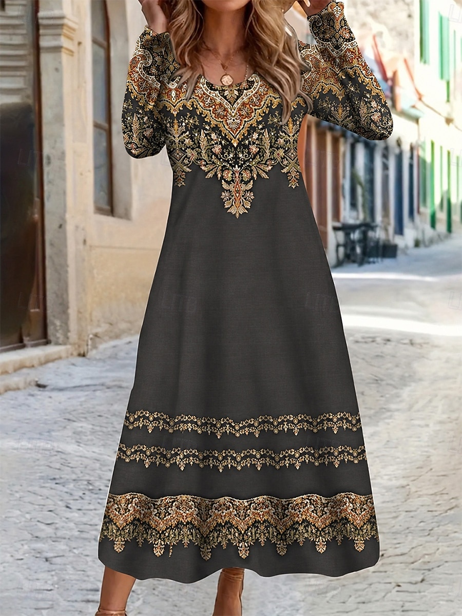Women's Maxi Dress Boho Sheath Dress T Shirt Dress Tee Dress Vacation Casual Holiday Date Regular