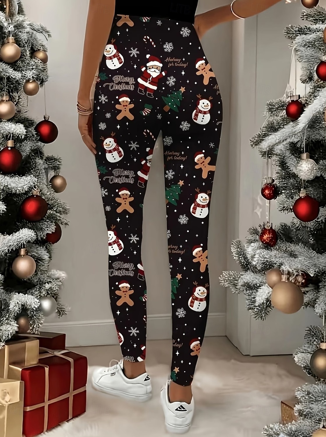 Christmas Women's Leggings Cozy Leggings Vacation Basic Casual Full ...