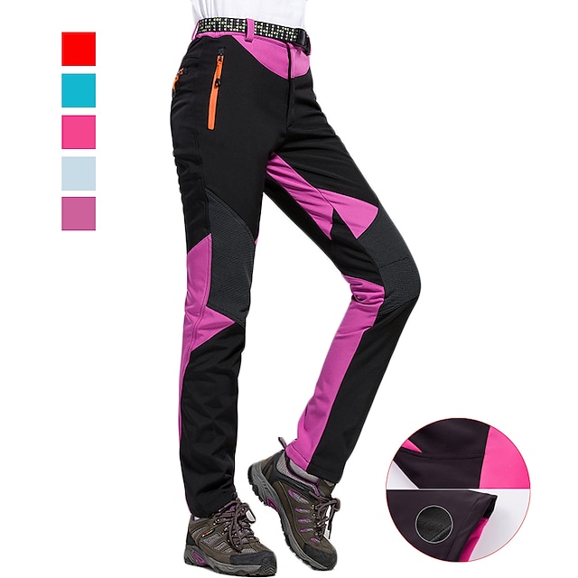 Women's Hiking Pants Trousers Fleece Lined Pants Softshell Pants