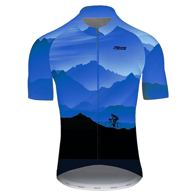 21Grams Men s Cycling Jersey Short Sleeve Bike Jersey 3 Rear Pockets Reflective Strips Gradient Top Summer Bike wear Mountain Bike Shirt Sports Cycling Clothing Breathable Quick Dry Moisture Wicking 2...