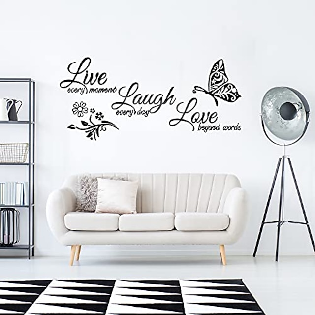 stickers Wall day, inspirational wall stickers mirror Decal Home Decoration beyond moment, acrylic family laugh every words 2024 sticker decal DIY art 3PC text live every love sticker wall