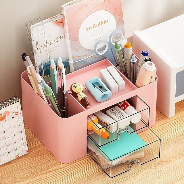 Vtopmart Lot De Boîtes De Rangement 3 Tiroirs Transparent – Organisateur Antidérapant Empilable Pour Salle De Bain, Coiffeuse, Bureau Et Cuisine