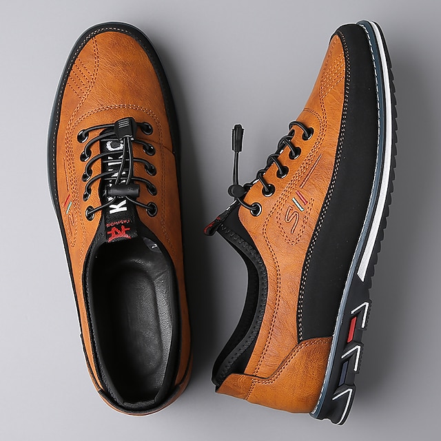 Men's Brown Casual Sneakers with Lace-Up Design – Comfortable Non