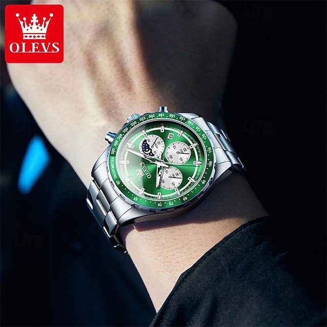 Nuevo reloj de negocios con correa de acero para hombre de la