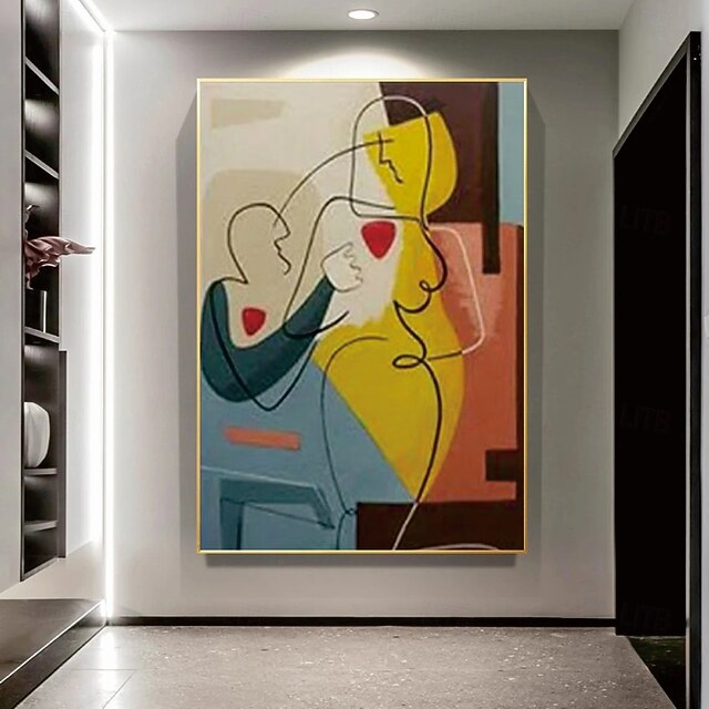 ピカソ 絵 2026年 パブロ・ピカソの油絵、手作りの抽象的具象画、二重の
