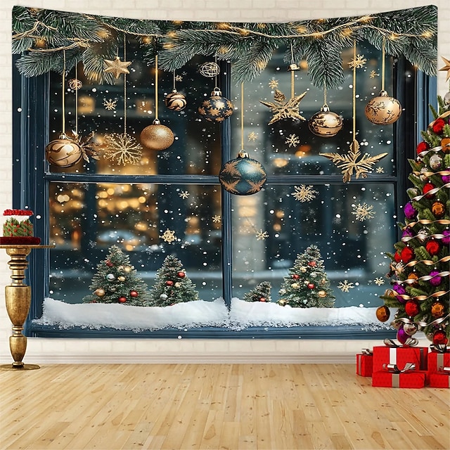 2025年 クリスマス吊り下げタペストリー、クリスマスツリーの星飾り