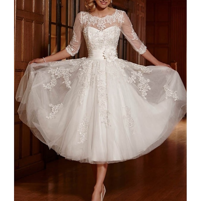Reception Vintage 1940s / 1950s Little White Dress Bridal