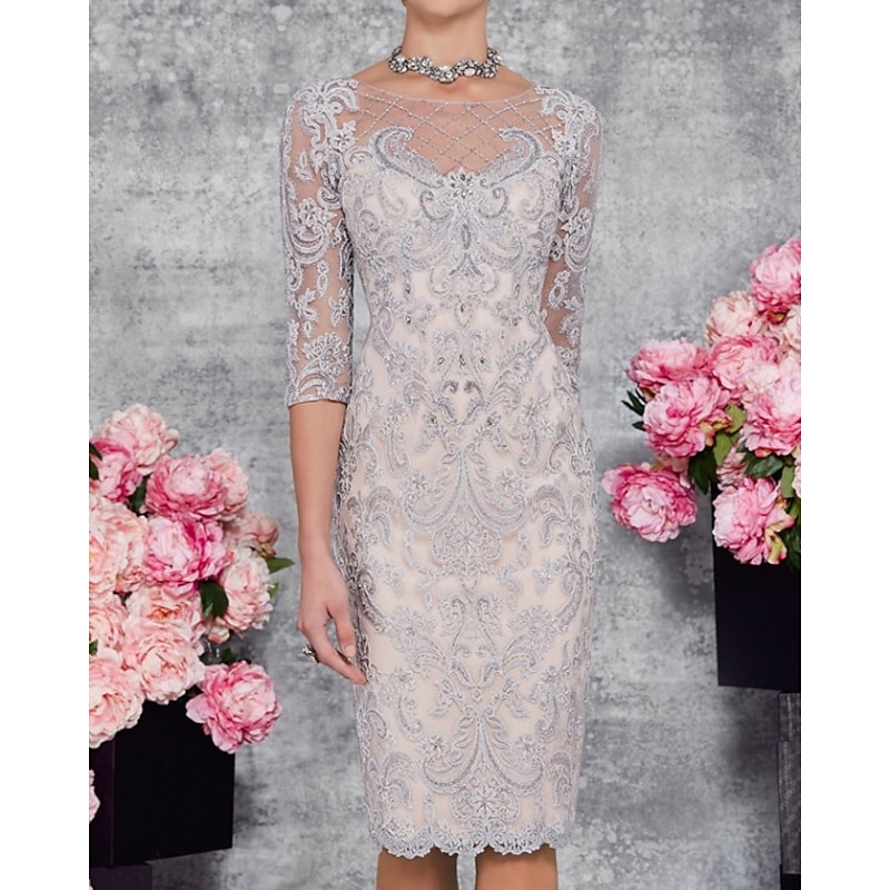 Two Piece Sheath Mother of the Bride Dress Wedding Guest