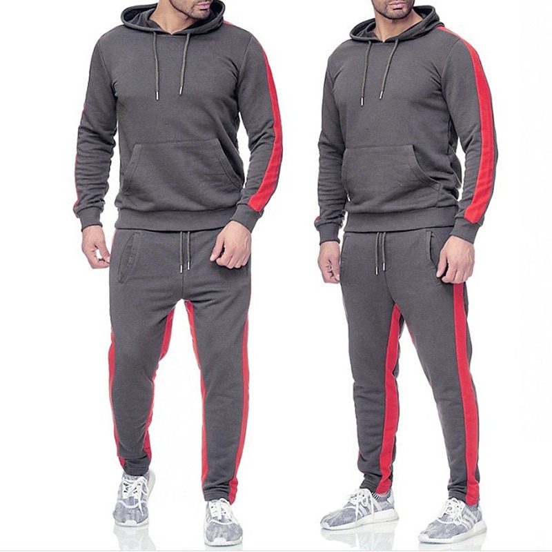Tuta Da Jogging Uomo 2 Pezzi - Felpa Senza Cappuccio E Pantaloni, Tessuto Morbido, Sportiva E Comoda Per Palestra E Casual