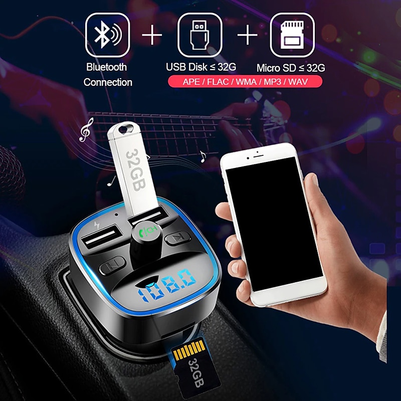 T25 FM-Transmitter Bluetooth Auto Ausrüstung Auto