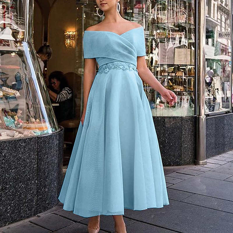 women's tea length special occasion dresses