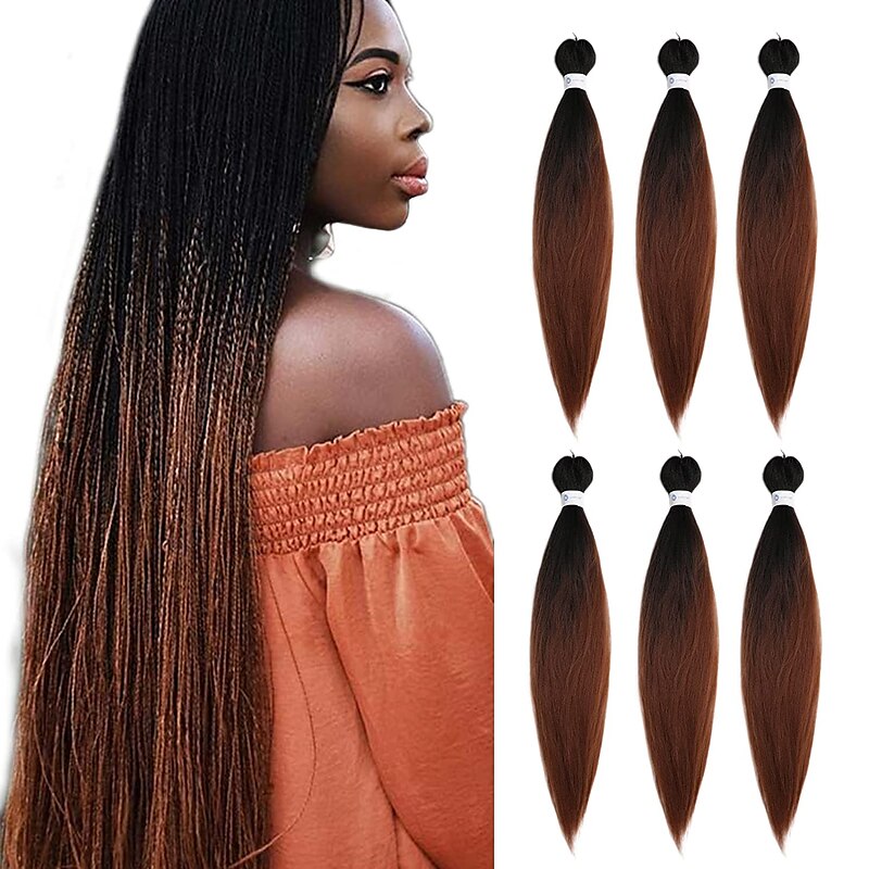  Aliabsion Pre-stretched Braiding Hair Brown 26 inch - 8 Packs  Pre Stretched Brown Braiding Hair for Twists Crochet Braids Synthetic  Colored 30 Hair Extensions for Braiding (Color 30, 8packs) : Beauty &  Personal Care