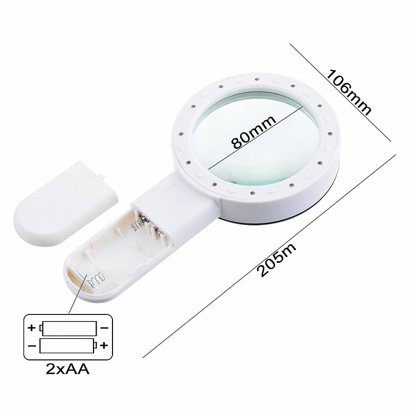Lente d'ingrandimento 30X con luce a LED Lente d'ingrandimento illuminata per microscopio Lente d'ingrandimento per lettura retroilluminata per anziani Efficency