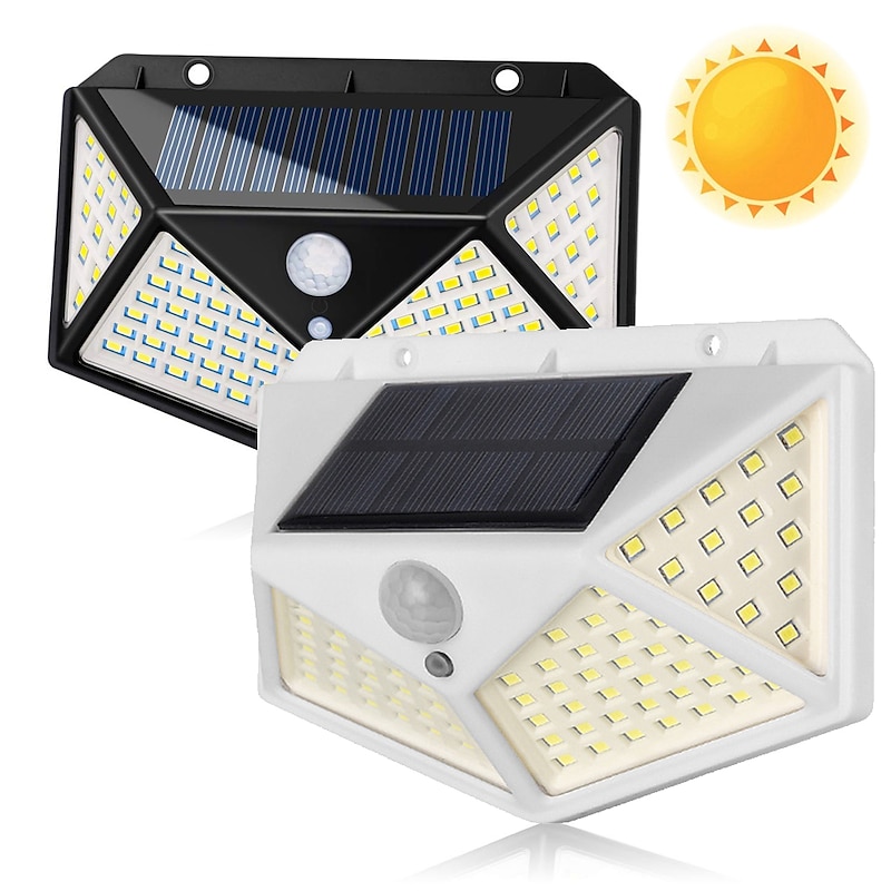 Luz Solar Exterior, Foco De 140 Led-cob Lámpara Con Sensor De Movimiento, De Pared O Suelo 270° Impermeable Ip65 Jardín, Patio Con Ofertas En | Ofertas Online