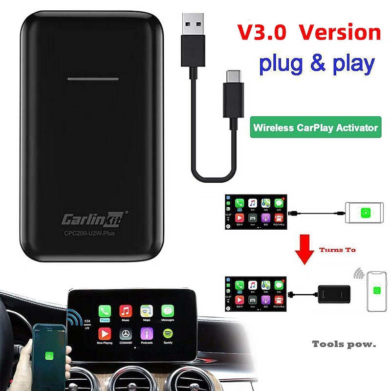 2022 Carlinkit 3.0 Wireless CarPlay Dongle Adapter f Factory Wired CarPlay  Cars