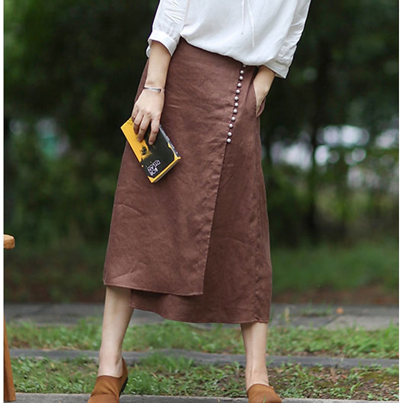 スカート L'Appartement Linen Canvas Long Skirt 38 未命名的设计_82_uekxu2.jpg