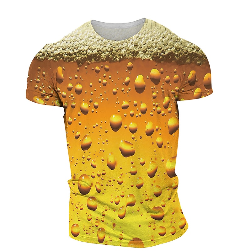 Tシャツ・カットソー No.0836 beer printing washing half T (3color) No.0836 beer printing washing half T (3color) - HOLY IN CODE