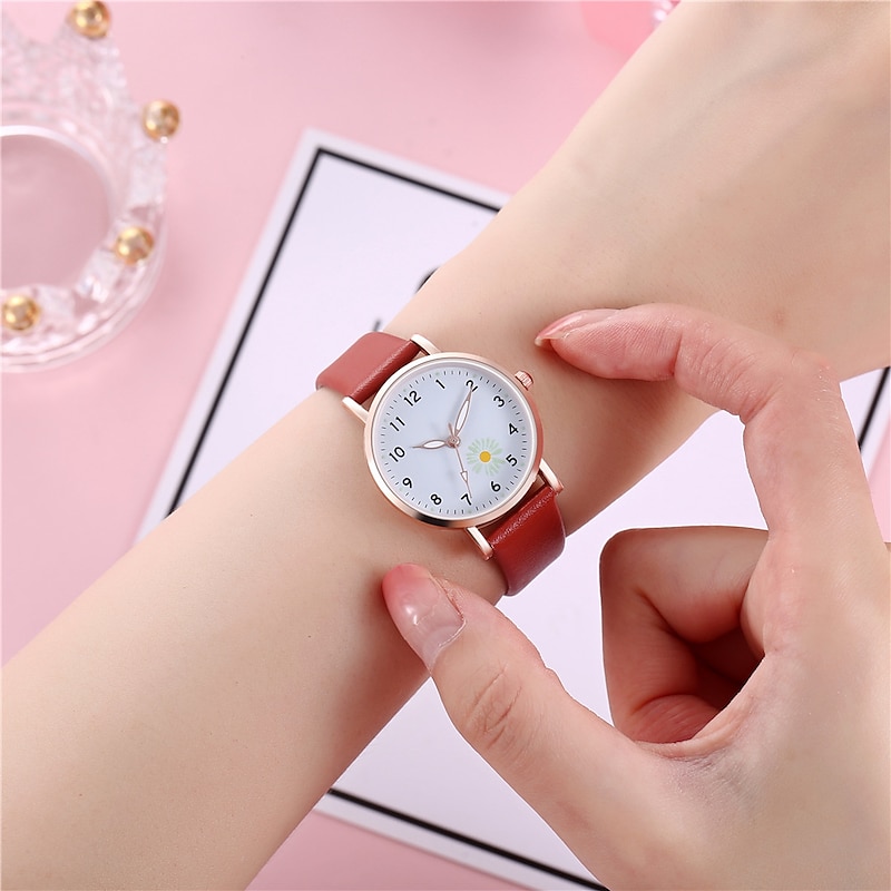 Women Quartz Watch Creative Luminous Leather Students Watch