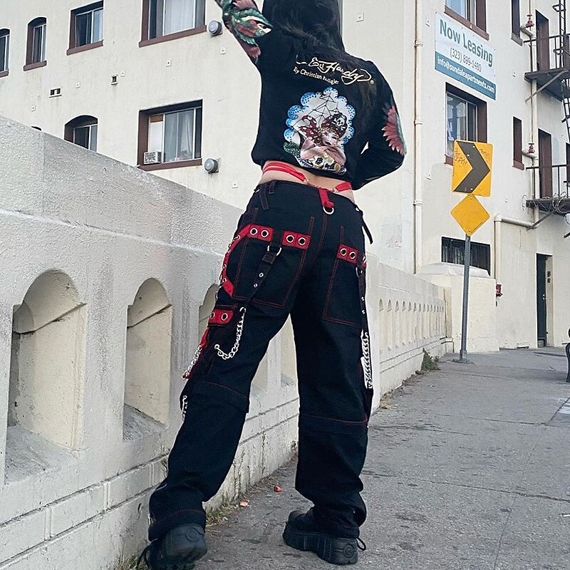 パンツ 2000s eantinent zip gimmick pants y2k 00s archive gimmick flared pants japanese label GOA Y2K