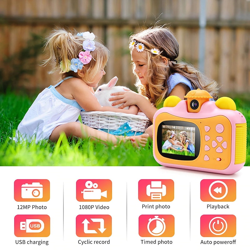 Fotocamera per bambini: Stampa istantanea, video HD 1080P per bambini  Giocattoli con fotocamera digitale e scheda da 32 GB - Cina Macchina  fotografica per stampa per bambini e giocattoli per bambini prezzo