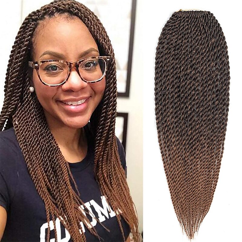 18 Inch Ombre Blonde Senegalese Twist Crochet Hair Pre Looped