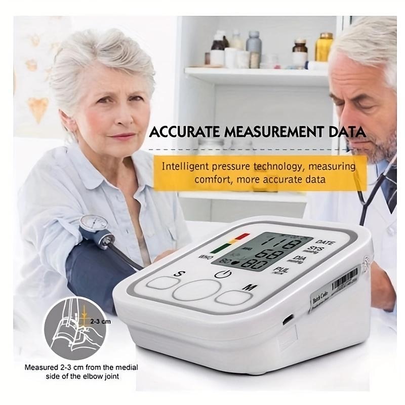 1PCS Blood Pressure Monitor, Household Automatic Blood Pressure Measuring  Instrument, Arm-type Blood Pressure Monitor, Neutral English Blood Pressure  Monitor USB Plug-in Use-This tool does not include batteries!
