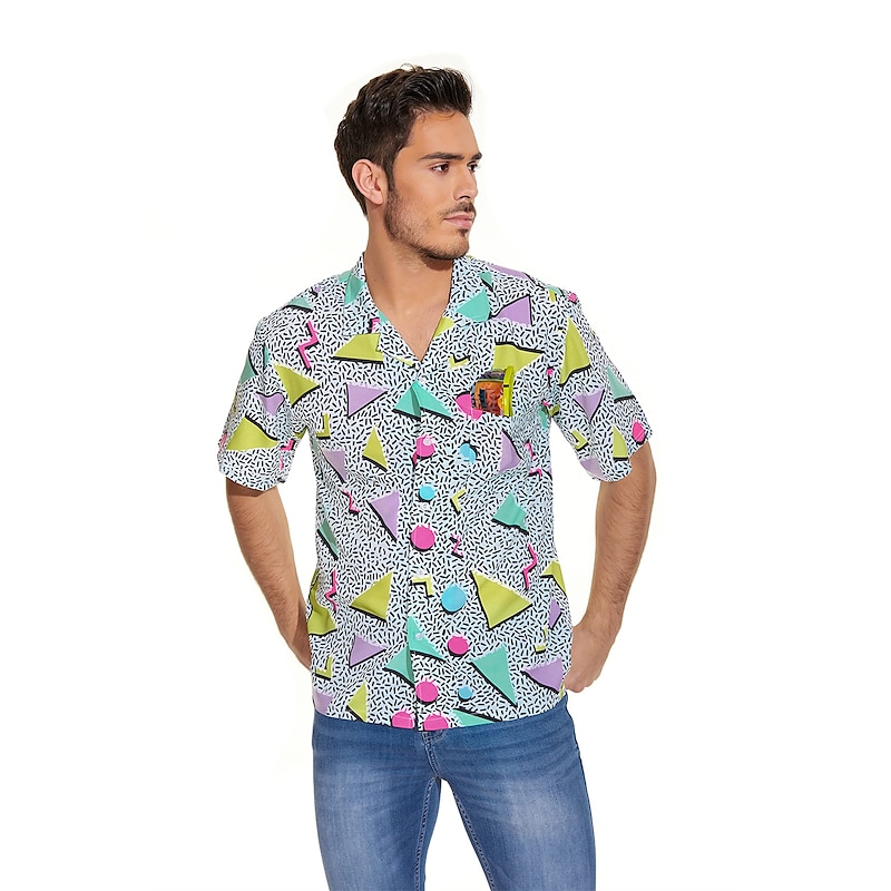 Retro vintage Anni 80 Camicie hawaiane Hippie Da discoteca Bambola Per uomo Parata dell orgoglio Mese dell orgoglio Camicia del 2024 a kr.219