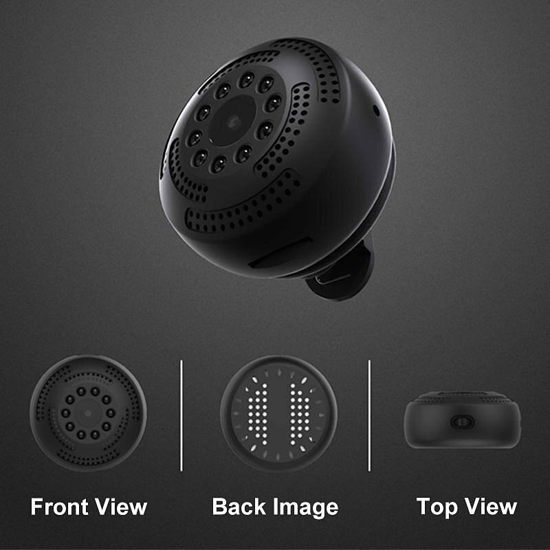 Caméra De Surveillance WiFi Mini 4K - Vision Nuit, Angle Large 150°, Enregistrement Boucle Sur Carte TF - Pour Maison, Bébé, Animaux