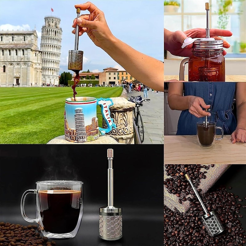  FinalPress Coffee and Tea Maker - Press the Plunger to