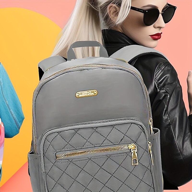 MadGrandeur Mini mochila para mujer, estética, de pana de color sólido,  mochila de trabajo, linda mochila casual, Marrón, Mochilas Daypack