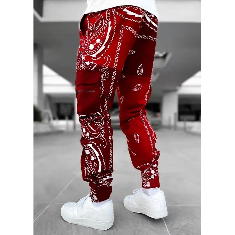 Ailezt Cargo Pants for Men Cycling Tights for Men Men's Elastic Trouser  Pant Casual Fitness Trousser Fast Drying Printed, Red, Small : :  Clothing, Shoes & Accessories