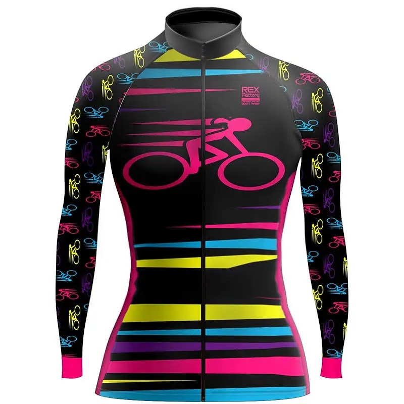 Mallot Bici Mujer Manga Larga Conjunto Ciclismo Mujer Invierno