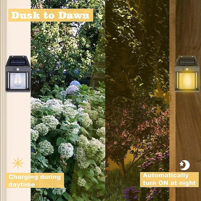 COONOOR Confezione da 2 luci solari da parete per esterni, luce wireless per portico dal tramonto all'alba con 3 modalità e sensore di movimento | Leroy Merlin