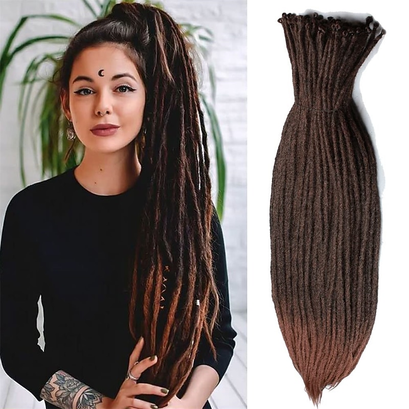 6 Packungen Ombré-braune Häkelzöpfe – Lockige Enden, 45 Cm, Synthetisch & Hitzebeständig, Für Vollen Kopf