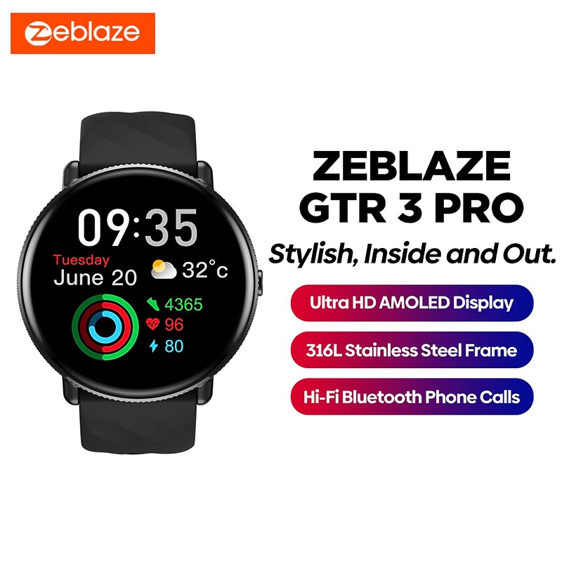 Zeblaze-reloj inteligente GTR 3 Pro para hombre y mujer, Smartwatch de  acero inoxidable 316L con Pantalla AMOLED, Fitness y bienestar, nuevo