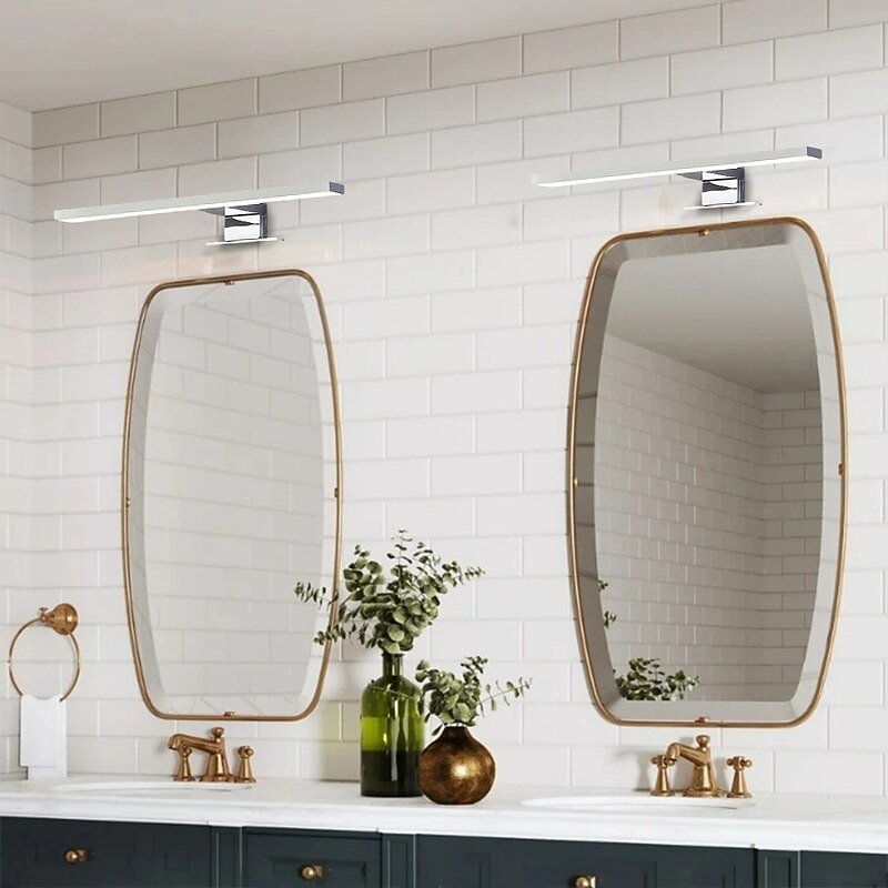 Lámpara De Espejo LED Para Baño Anidea - 30 Cm, 5W, 4000K O 6000K, IP44, Sin Parpadeo, Blanco