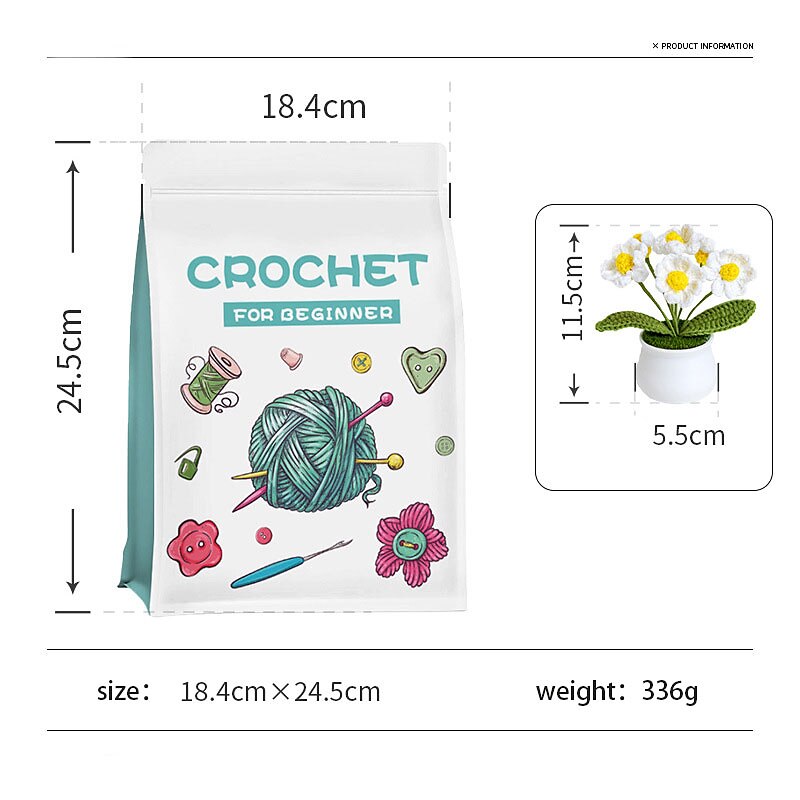 Beginner Crochet Kit for Adults,4pcs/set Beginner Crochet Learn to Crochet  Kit,Crochet Kits, Succulent Plants Crochet Set, Knitting Kit for Beginners  2024 - $27.99