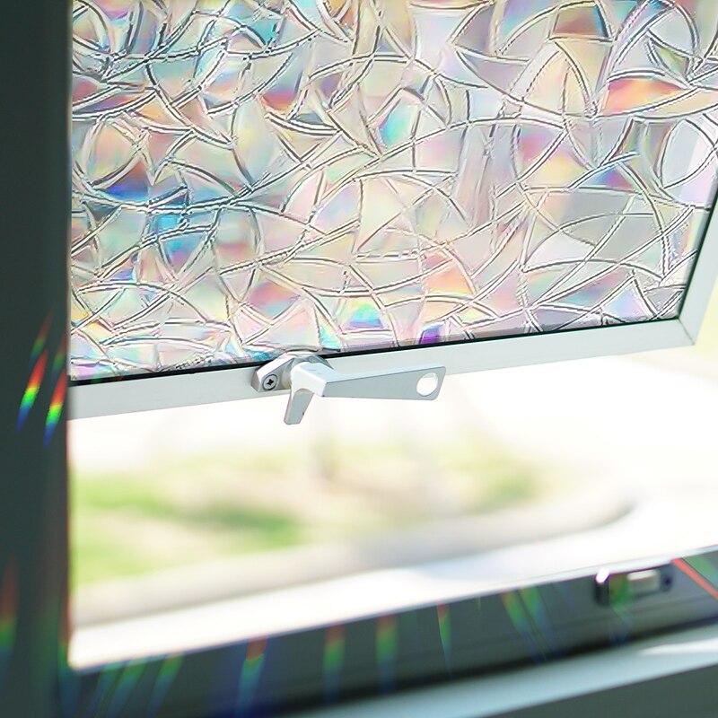CottonColors Raamfolie, 3D-regenboog-tulp, decoratieve