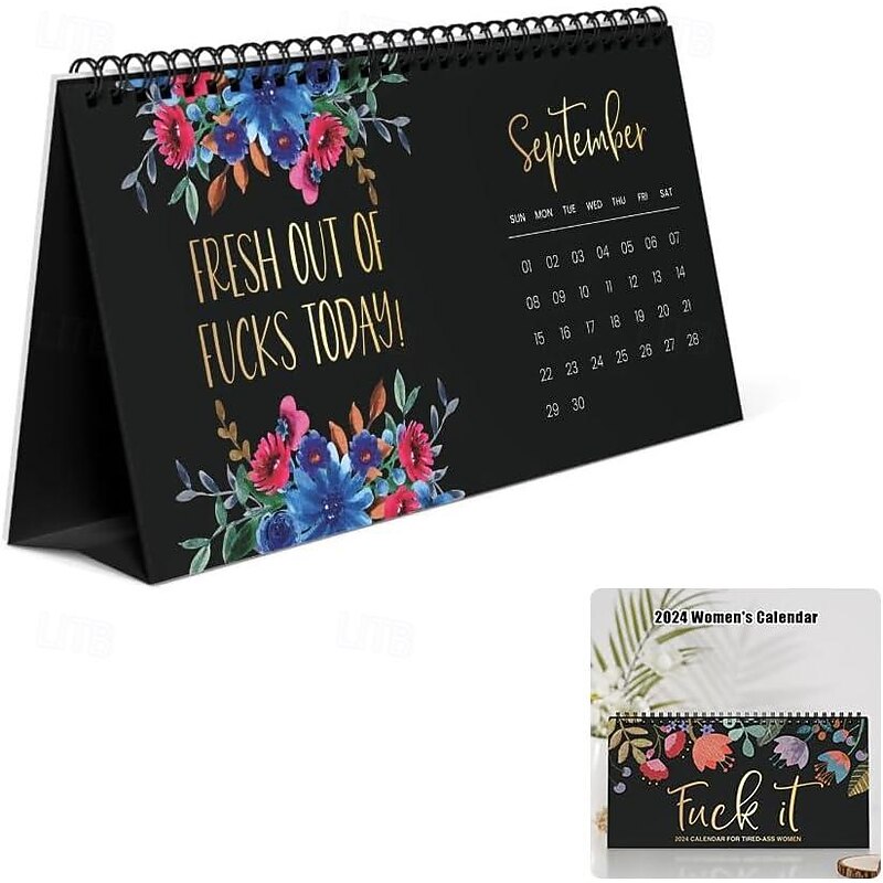 2024 Calendar, Wall Calendar for Tired-Ass Women, F*ck It Funny Novelty  Monthly Calendar, Flower Calendar Memo, Handmade Home Office Hanging  Calendar, Gag Gift for Halloween Christma 2024 - €6.99