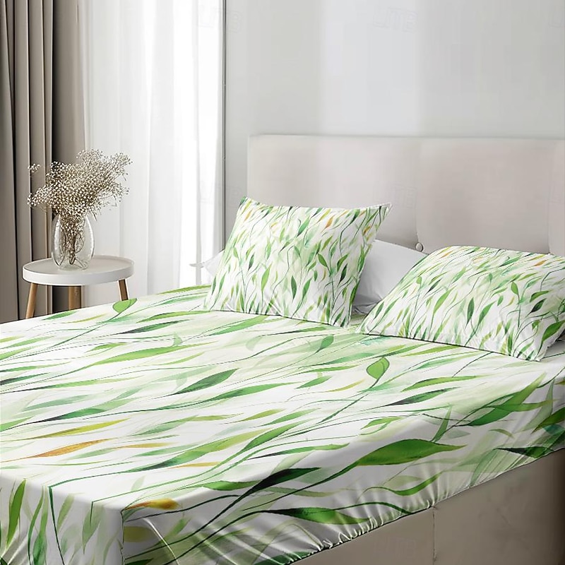 Set Lenzuola King Size 4 Pezzi - Verde Russo, Microfibra Morbida, Con Tasca Profonda - Foto 3