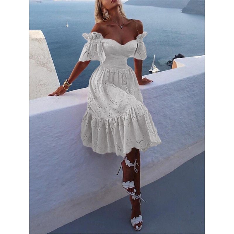 [ComeOutandPlay]★Cupid ruffle dress★ Summer Cupid Strapless Satin Midi Dress | Riviera Soirée
