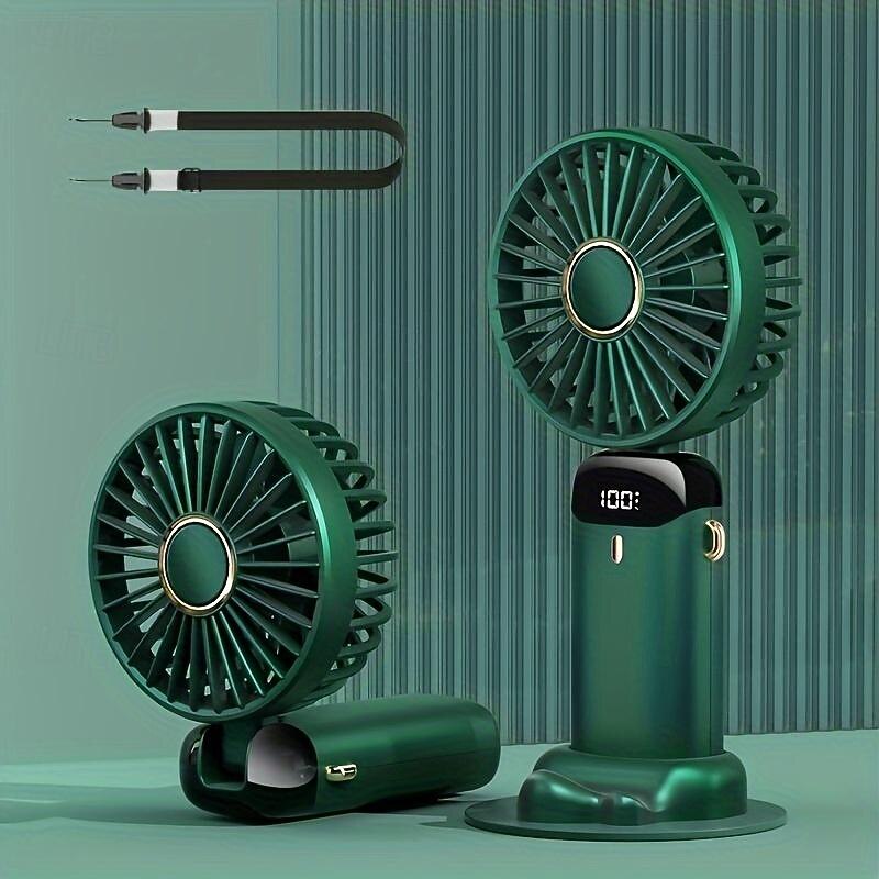 TOPPELIGHT Ventilatore Portatile, Ventilatore USB Ricaricabile 180° Pieghevole Ventilatori da