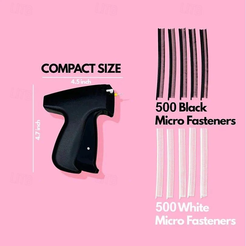 Pistola De Coser Rápida Para Ropa - Mini Máquina De Hemming Y Pegar Botones - Incluye Agujas Y Adhesivos