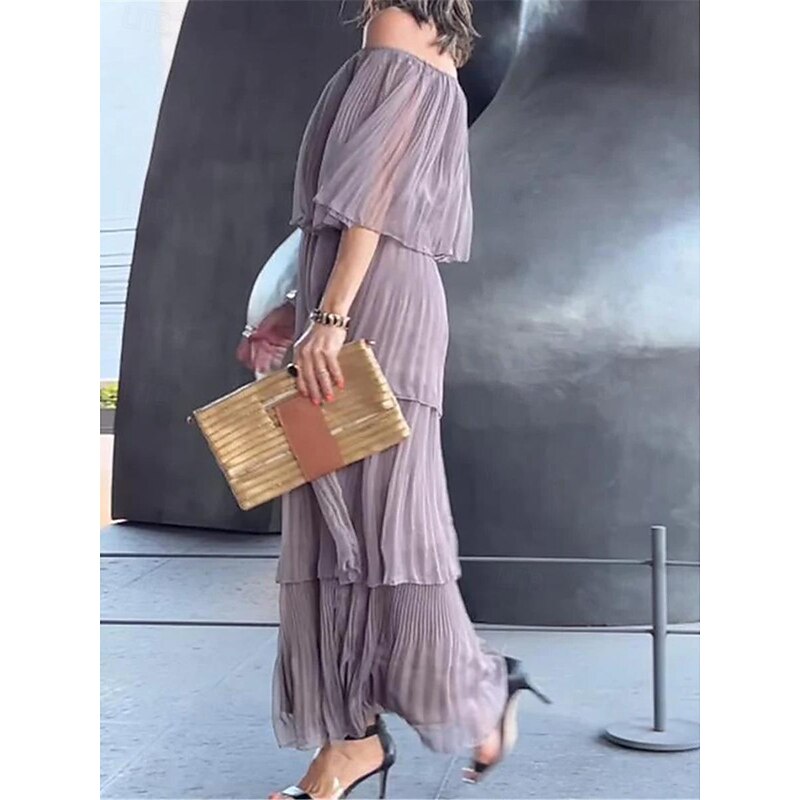 【as\"on】ETTII FRILL DRESS Petite Asymmetric Ruffle Midaxi Dress | boohoo