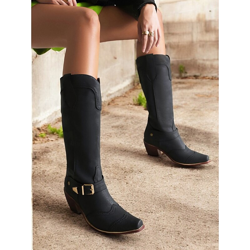Socken-Stiefel mit spitzer Zehenpartie, klobigem Absatz aktuelle Trends, günstig