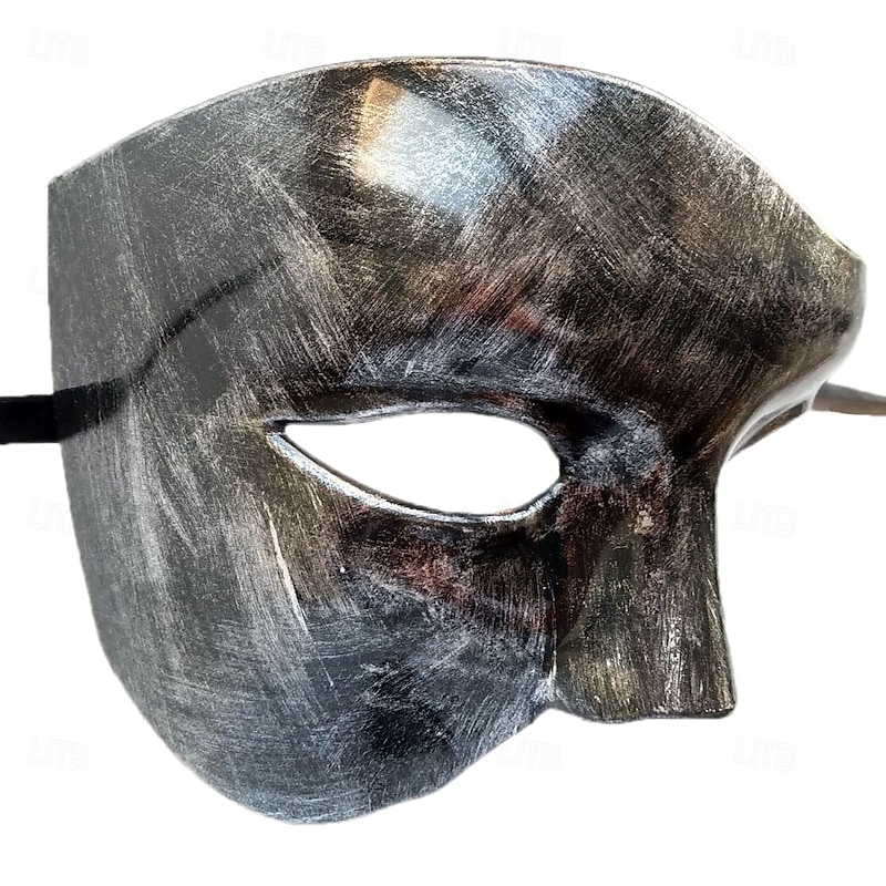 Maschera Fino Maschere Veneziane Nere Pezzi Per Halloween E